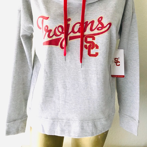 NWT SC TROJANS Shimmer LOGO HOODIE SWEATSHIRT Southern California SMALL - Picture 3 of 10